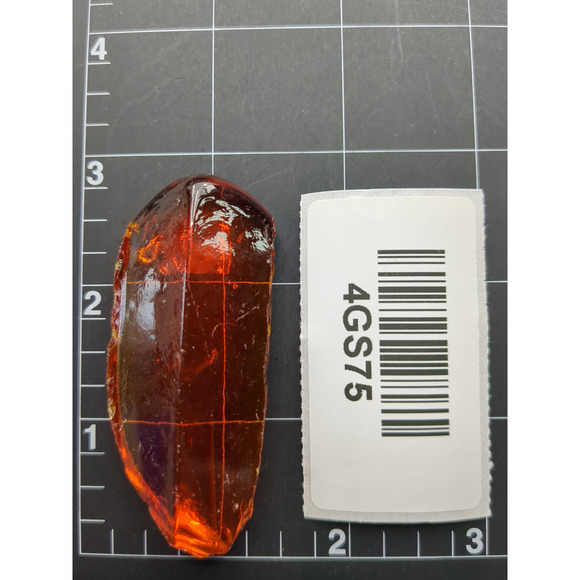 Ruby Amberina Art Glass Cullet Glowing Uranium Slag Glass #4GS75 - Picture 7 of 7